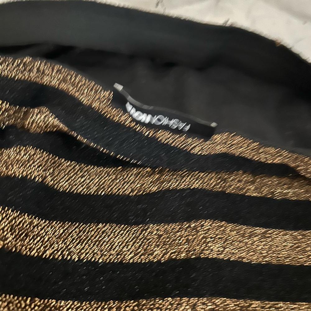 SPARKLY BROWN/BLACK STRIPED JUMPSUIT